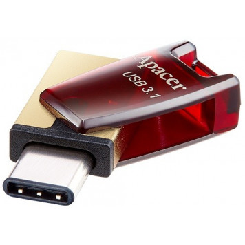 Флеш память USB Apacer 32 GB USB 3.1 Type-C AH180 / Red (AP32GAH180R-1)-2