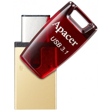 Флеш память USB Apacer 32 GB USB 3.1 Type-C AH180 / Red (AP32GAH180R-1)-3