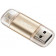 флеш память usb Apacer 64 GB USB 3.1 Gen1 Lightning AH190 Gold (AP64GAH190H)