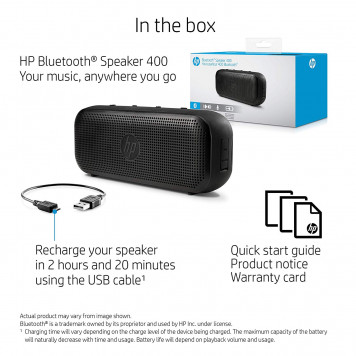 Портативная колонка HP Bluetooth Speaker 400 / Black (X0N08AA)-6