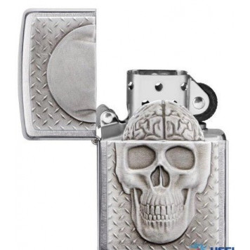 Зажигалка Zippo Skull with Brain