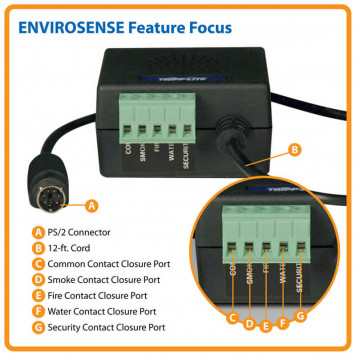 Tripp Lite Environmental Sensor for use with Tripp Lite SNMP/Web Cards (ENVIROSENSE)-2