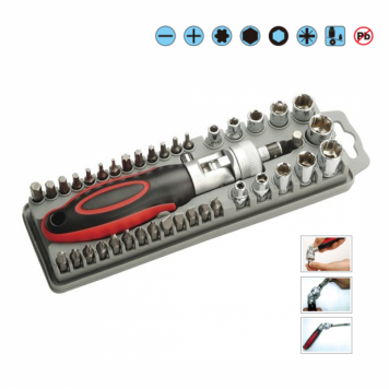 Набор насадок Pro'sKit SD-2309 с регулируемой трещоткой-3