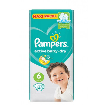 Подгузники Pampers Active Baby-Dry Extra Large 13-18кг, 48шт