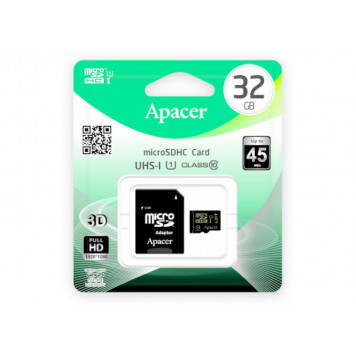 Apacer micro SDHC 32 GB Class 10 + SD adapter (AP32GMCSH10U1)-2