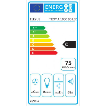 Вытяжка ELEYUS Troy 1000 90 BL LED (Black)-10