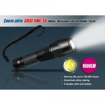 Фонарь светодиодный XM-L T6 1600Lm Zoomable-3