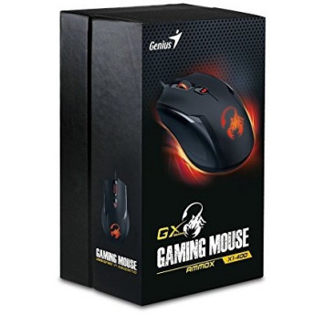 Проводная мышь Genius mmox X1-400, USB mouse, 4-Button,12 Macros,400-3,200 dpi,4 game profiles (31040033104)