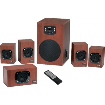 Компьютерные колонки GENIUS SW-HF5.1 4600,wooden,total power 125WT (RMS),Remote control included (31731028100)-2