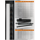 Mirsan 6xIEC 320 C13 Socket Group Plug, 1U  casing, 1x16A fuse protected, DIN  49441 plug (MR.PRZ1U6S.IE)