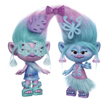 Набор персонажей мультфильма Hasbro Тролли Близнецы Сатин и Шенилл Trolls (B6563)-2