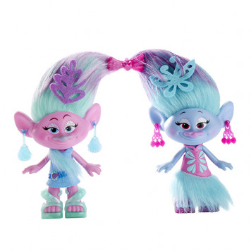 Набор персонажей мультфильма Hasbro Тролли Близнецы Сатин и Шенилл Trolls (B6563)-4