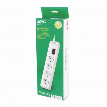 Сетевой фильтр APC Essential SurgeArrest 4 outlets, white 1m (P43-RS)-3