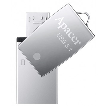 Флеш память USB Apacer 32 GB USB 3.1 Gen1 micro USB AH750 / Silver (AP32GAH750S-1)-2