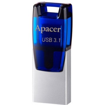 Флеш память USB Apacer 32 GB USB 3.1 Gen1 micro USB AH179 / Blue (AP32GAH179U-1)