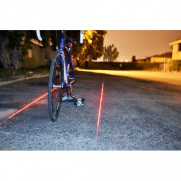 Задний красный фонарь - лазер для велосипеда-2