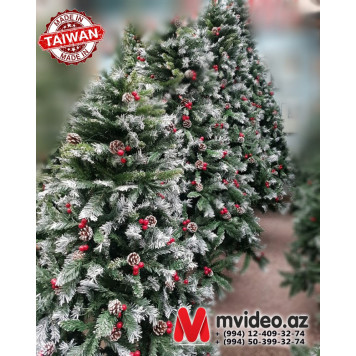 Снежная Ёлка с рябиной и шишками Christree+ rowan + cones (1.80 metr)-8