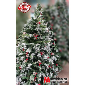 Снежная Ёлка с рябиной и шишками Christree+ rowan + cones (1.80 metr)-9
