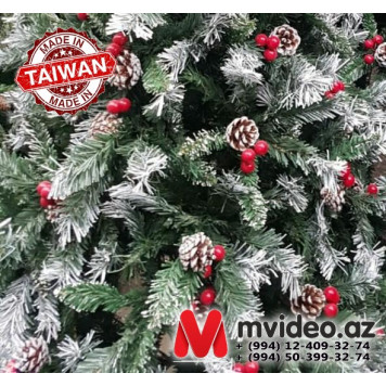 Снежная Ёлка с рябиной и шишками Christree+ rowan + cones (1.80 metr)-10