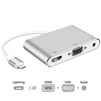 Конвертер Lighting to HDMI, VGA, Audio-2