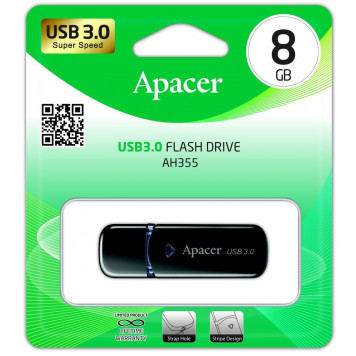 Флеш память USB Apacer 32 GB USB 3.1 Gen1 AH355 / Black (AP32GAH355B-1)-3