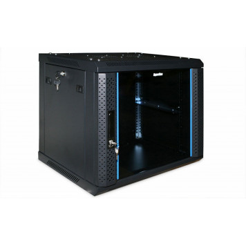 купить RACK Шкаф настенный Hyperline TWFS-1245-SR-RAL9004  12U  (TWFS-1245-SR-RAL9004)-1