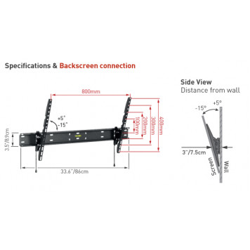 купить Кронштейн для телевизора Barkan LCD tilt Wall Mount 80" Black (41H.B)