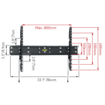 купить Кронштейн для телевизора Barkan LCD Fixed Wall Mount 80" Black (E40.B)