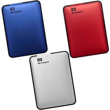 купить Внешний HDD WD My Passport 2.5 2TB USB 3.0 (Blue, Red, Silver)-1