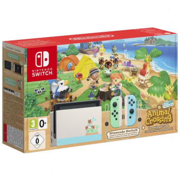 Игровая приставка Nintendo Switch - Animal crossing edition (Blue/Green)-1