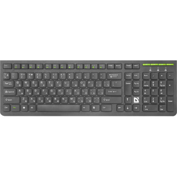 Клавиатура Defender UltraMate SM-536 Wireless keyboard, RU, multimedia, black (45536)