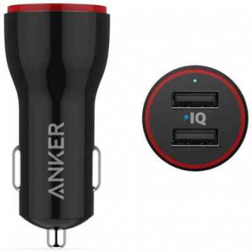 Автомобильное зарядное устройство Anker PowerDrive 2 24W 2-Port Car Charger, Black (A2310H11)-1