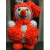 Подарок ручной работы "Снеговик" Оранжевый (20см)