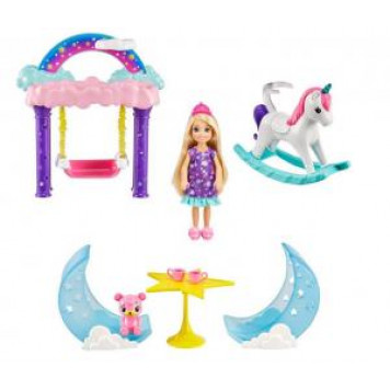 Barbie Dreamtopia Chelsea Eğlenceli Dünyası Pijama Partisi GTF48-GTF50-1