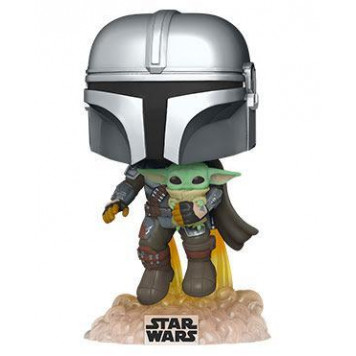 фигурка Funko Star Wars Mandalorian Flying with The Child 50959-2