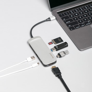 USB-хаб Kingston Nucleum, Type C Hub Silver (C-HUBC1-SR-EN)-16
