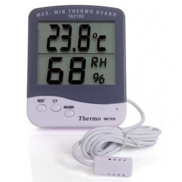 Цифровой термометр с гигрометром Thermo TA218C (White-grey)