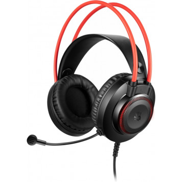 Наушники A4Tech G200 BLOODY NEON STEREO HEADPHONE 3.5mm & USB (black/red)