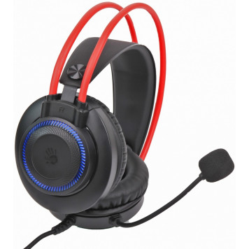 Наушники A4Tech G200 BLOODY NEON STEREO HEADPHONE 3.5mm & USB (black/red)-3