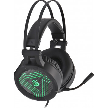 Наушники A4TECH G530S BLOODY GAMING HEADSET WITH SINGLE GREEN LIGHTING USB (black)