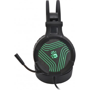 Наушники A4TECH G530S BLOODY GAMING HEADSET WITH SINGLE GREEN LIGHTING USB (black)-1