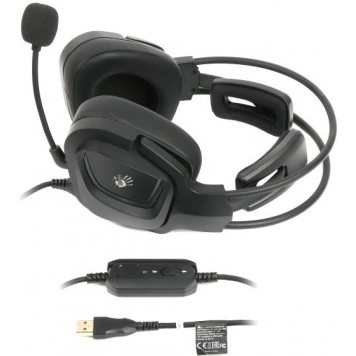 Наушники A4TECH G575 BLOODY RGB GAMING HEADPHONE WITH 7.1VIRTUAL SURROUND SOUND USB (black)-2