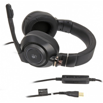 Наушники A4TECH G580 BLOODY RGB GAMING HEADPHONE WITH 7.1V IRTUAL SURROUND SOUND USB (black)-4