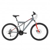 Велосипед Stark'22 Jumper FS 27.1 D серый/красный 18"