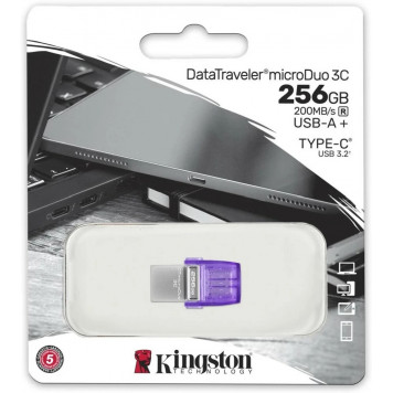 USB накопитель 256GB DataTraveler microDuo 3C 200MB/s (DTDUO3CG3/256GB-N)-2