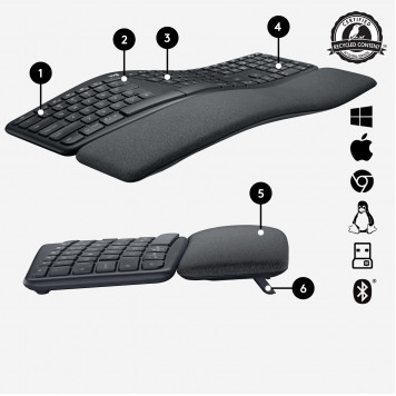 LOGITECH ERGO K860 - GRAPHITE (920-010110-N)-1