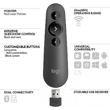 LOGITECH R500s Bluetooth Presentation Remote (910-005843-N)-2