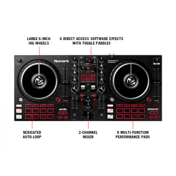 DJ CONTROLLER W/TOUCH PLATTER IN-WHEEL (MIXTRACK PRO FX-N)-1