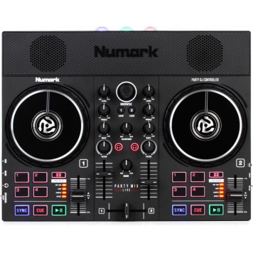 DJ CONTROLLER WITH PARTY LIGHTS (PARTYMIXLIVE-N)