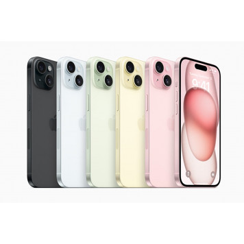 Смартфон iPhone 15 128 Gb / 6 Gb (Black, Pink, Yellow, Blue, Green)